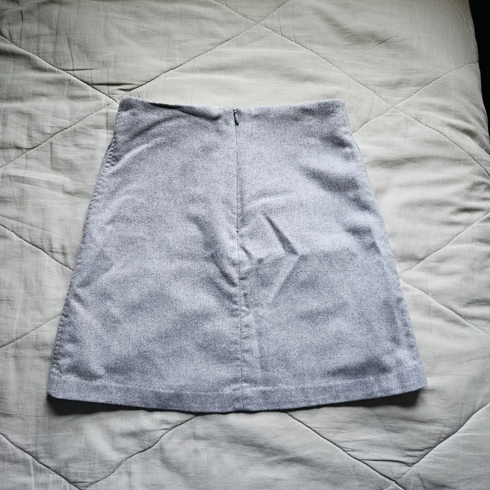 WILFRED Essonne Skirt Wool Cashmere Italy Light Grey Size 4 Aritzia - Picture 6 of 9